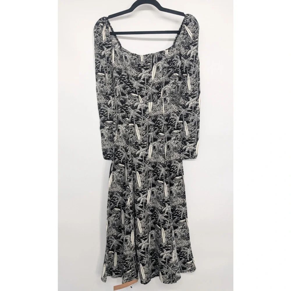 NWT Reformation Sigmund Tropical Printed Crepe Midi Dress Size 0 Lanai #2J456 - Picture 2 of 11